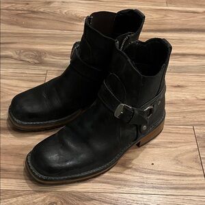 Harley-Davidson Black Leather Ankle Boots